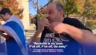 🇮🇱 Zionists hate rally in Maryland:

“You’ll never live again because we’ll take your heads, we'll take your lives”

