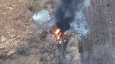 Ukrainian FPV Drone Destroys Russian Supply Truck, Pokrovsk