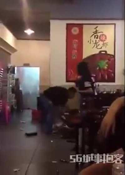 Guy saves girl from gang of bullies