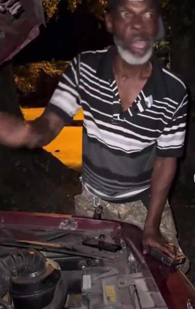 To repair a car with a stapler