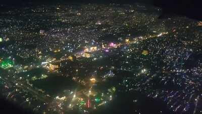 Landing in Indore on Diwali night 🌃