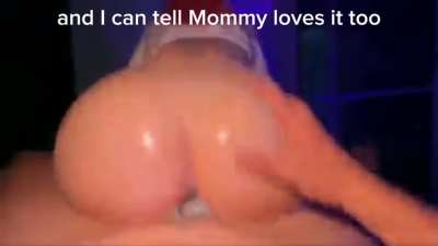 Mom riding my cock