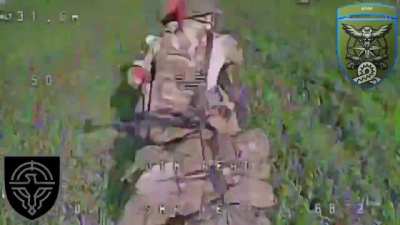 Ukrainian FPV kamikaze drone strikes on Russian soldiers in ladas and on motorcycles south of Pokrovsk. April 2025