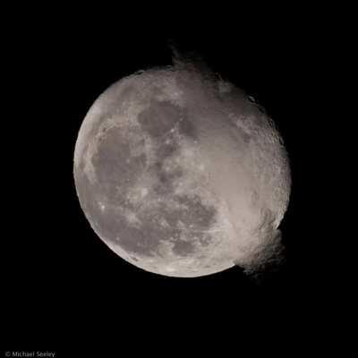 Falcon 9 passing in front of the Moon (April 28, 2021)