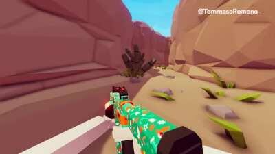 I made a custom weapon skin and red dot sight for Christmas!