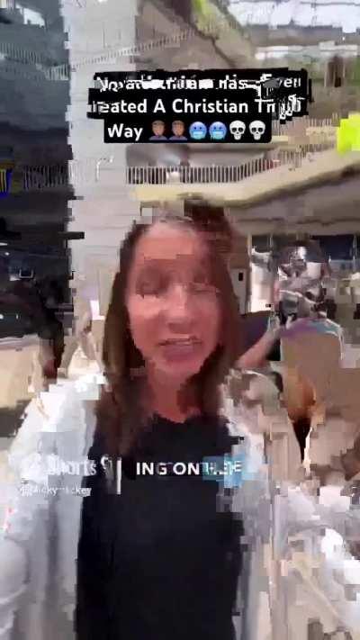 Christian in Jerusalem for a Messianic Jewish Alliance event to lift up Yeshua. As she's explaining it's better than a couple of years ago when the crowd yelled Jesus is dead, some TERRIBLY behaved Jewish boys decide they're not going to let her continue 