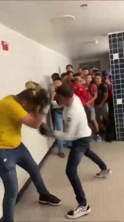 Bathroom boxing match