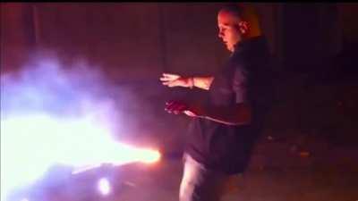 Here's a video of people being unsafe with fireworks set to a song about being unsafe with fireworks.