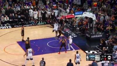 Anthony Edwards poster on Kevin Durant