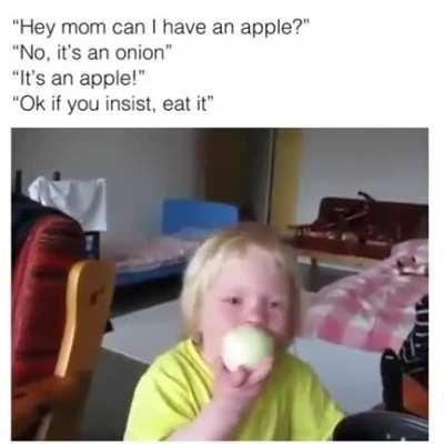 It’s an apple mom