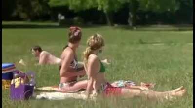 luckily he is not a football fan