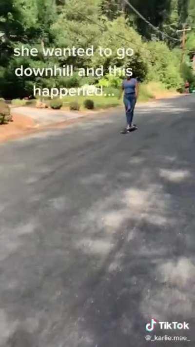 Jumping off a board mid hill