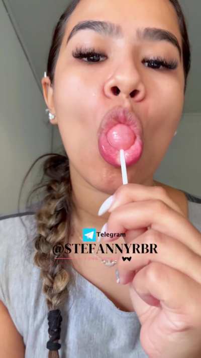 Long tongue on lollipop❤️‍🔥