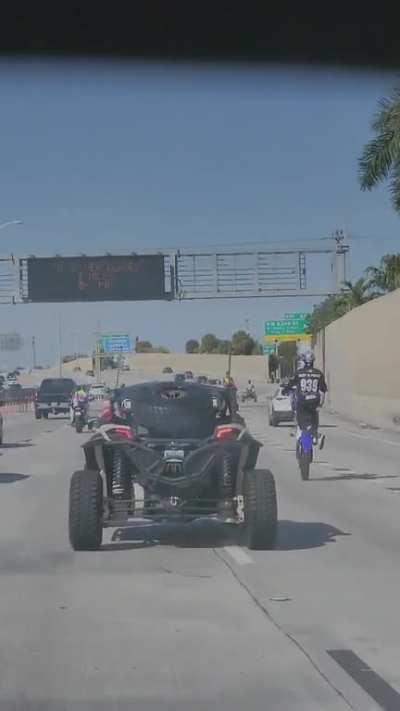 Slowing down I-95, at least she signaled