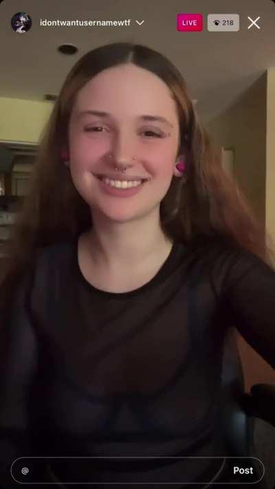 Few minutes ago. See through nips