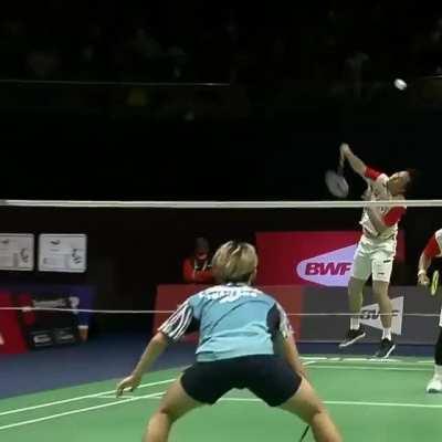 This insane badminton rally
