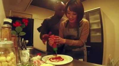 Young Wife Who Hoped an Intimate Dinner-Party for Two Would Be as Filling as Her Training Session Had Been is Not Disappointed