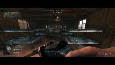 Sometimes you just forget that a wooden building wont keep you safe in Battlefield