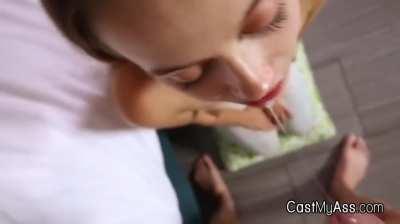 [Selena Love, 21] Selena's sloppy blowjob