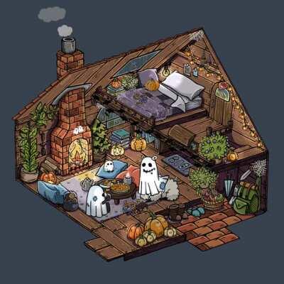 Hot cocoa after Treat or Trick (Ham’s Cottage Halloween Ver.) By me, sounds on.