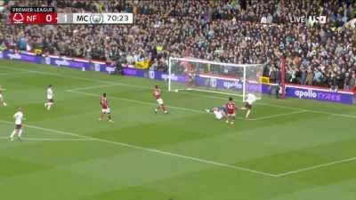 Haaland off the bench and into the net!