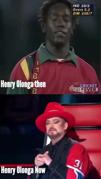 Henry Olonga the cricketer The Singer. Wonderful to see him doing good after so many years. 