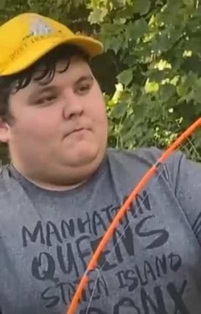 WCGW Demonstrating the flexibility of his fishing rod.