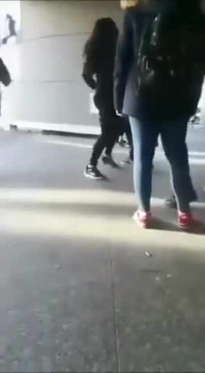 Girl punches guy for harassing her online