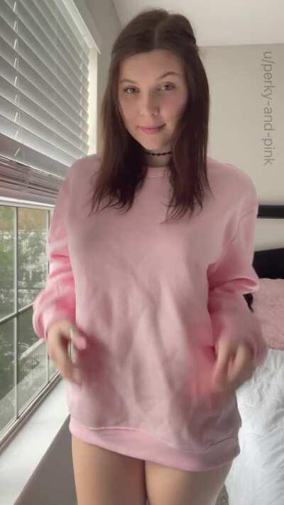 Do you like what’s under my sweater? :)