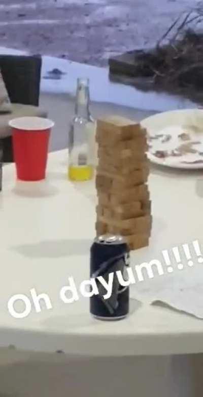 Air rifle + jenga