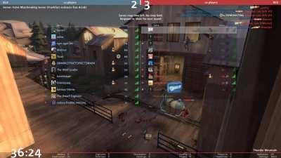 Demoman has an unfortunate landing