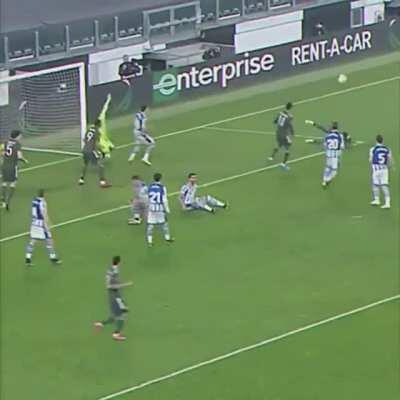 An attempt at a scissor kick by the one and only.