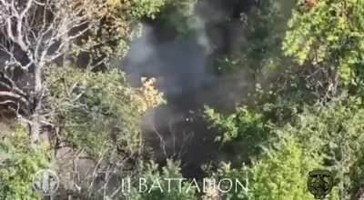 Ukrainian 2nd Battalion of the 101st Guard Brigade of General Staff struck Russian soldiers, positions, vehicles, artillery and other equipment with fiber-optic FPV drones and heavy bomber drones. Belgorod direction. Published 14.10.2025