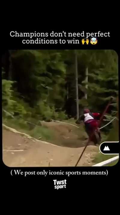 The mountain biker who won without a Chain.l 🤯