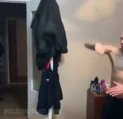 Me and the homies practicing our ninjitsu skillz