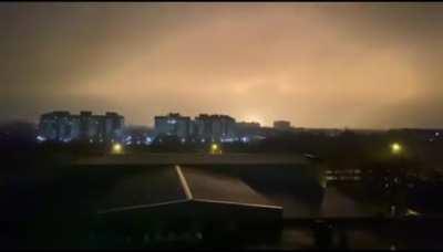 BREAKING: A powerful explosion occurred in Lugansk. According to preliminary data, the gas pipeline is on fire.