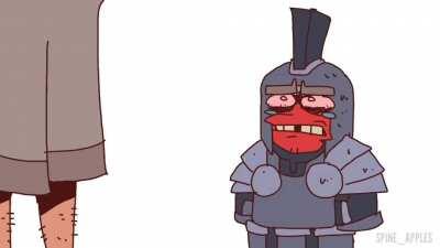 Sussus amogus. ALL CREDIT GOES TO spine_apples ON YOUTUBE