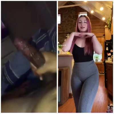 Stroking and cumming for Delaney Short