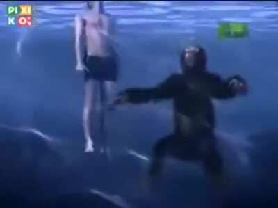 In water, Monke will drown