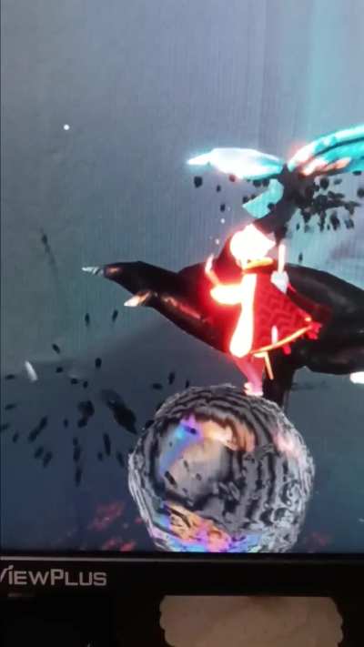 How my sky kid 'smacks' the dark plants