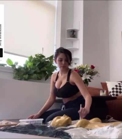 Using herself as an example 