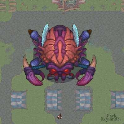 A huge bug boss from our open-world adventure game