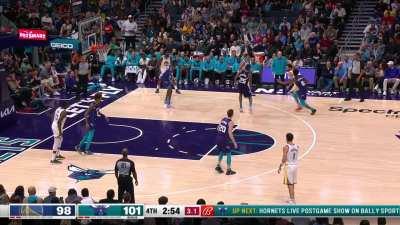 [Highlight] Jordan Poole splashes a high arcing triple as the shotclock expires to tie the game