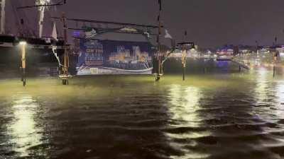 Flooding in Baltimore’s Inner Harbor