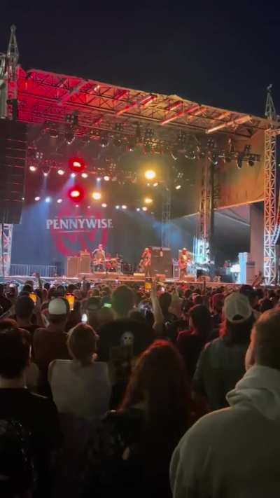 The band Pennywise had some choice words to share with the crowd