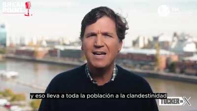 MILEI con TUCKER CARLSON (adelanto) el periodista Norteamericano visita las cuevas para cambiar 100 dólares y se sorprende, Diana Mondino hablando Ingles y más...