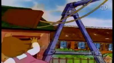 Right in the kisser with a swing