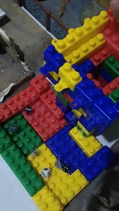 This dice tower where dice always get cocked