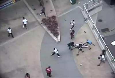 Gang of black youths beat a white man