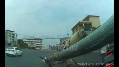 HMFT after being hit by a car and taking a pole to the face